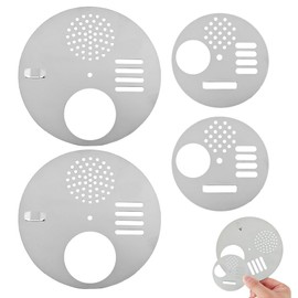 Acoeitl 4Pcs Bee Hive Entrance Disc 4.92In and 2.64In Diameter 2 size Stainless Steel Entrance Gates Beekeeping Tool Equipment Nuc Box Entrance Reducer Round Beehive Nest Door for Swarm Trap Hive Trap