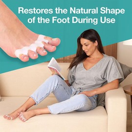 GGUFAY Zehentrenner, 3 Paar hallux valgus korrektur Zehentrenner Silikon für Damen & Herren,weiche Gel-Zehenabstandshalter zur Korrektur gegen Hallux Valgus, Ballenzehen, Hammerzehen