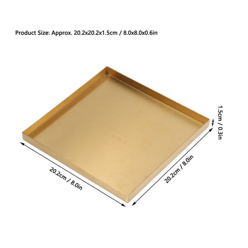 Gold Stainless Steel Tray Decorative Jewelry Dish Makeup Tray Organizer