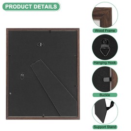 M METERXITY 2 Pack Shadow Box Frame, 8 x 10 Inch Wooden Dried Flower Photo Frame Deep Box Frame Shadow Boxes Display Case for Flower/Tickets/DIY Craft, Display Frame Shadow Box [Brown]