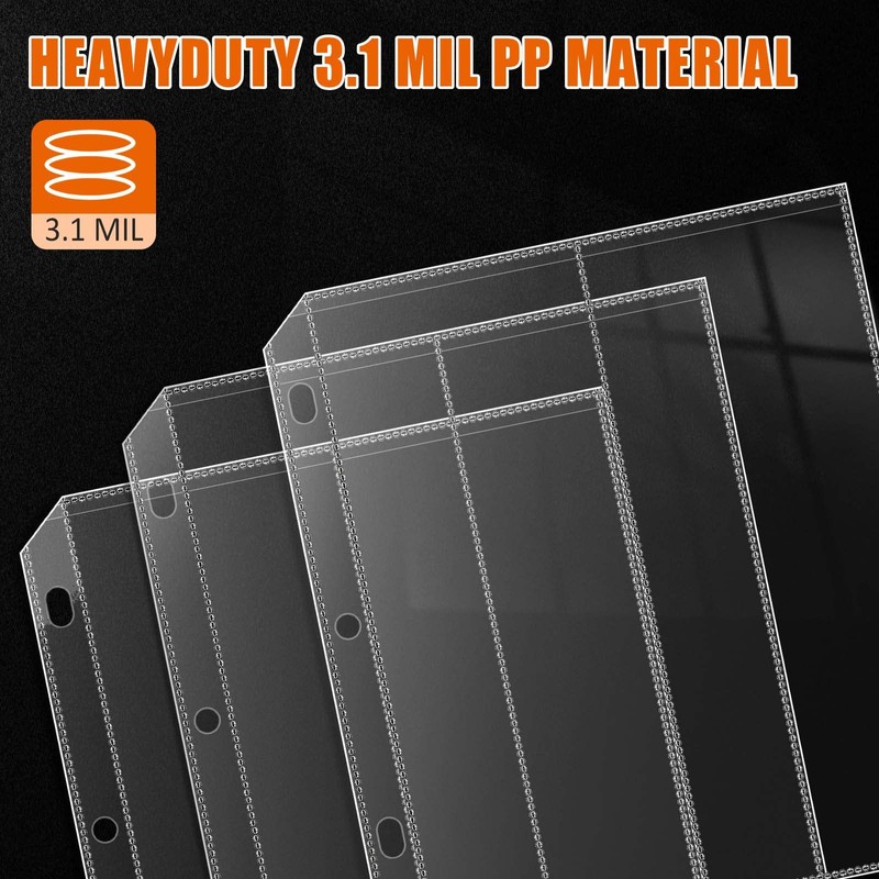 Folded Map Sleeves, Map Protector, Envelopes Page for 3-Ring Binders,