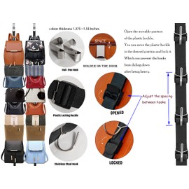 IZUS Bag-Organizer-Holder Purse Hanger - 20 Hooks for Closet and Door 2Pcs (Rack for Handbags/2 pcs Hold 20 Bags)