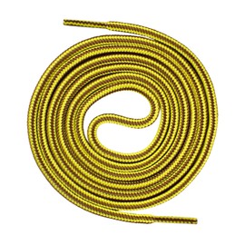 VGUBLG 2 Pair Shoelaces Round Boot Shoe Laces for Hiking Work Sports Oval Replacement Laces Stripe Brown Golden 47"