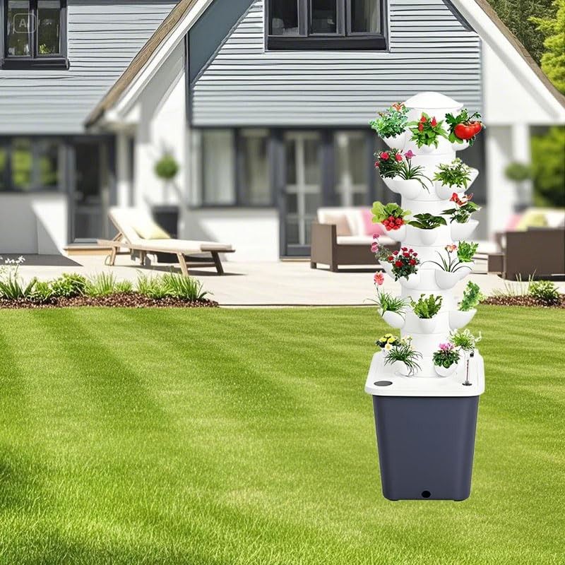 Vertical Hydroponic Tower Garden System - 6 Layer 30 Pods