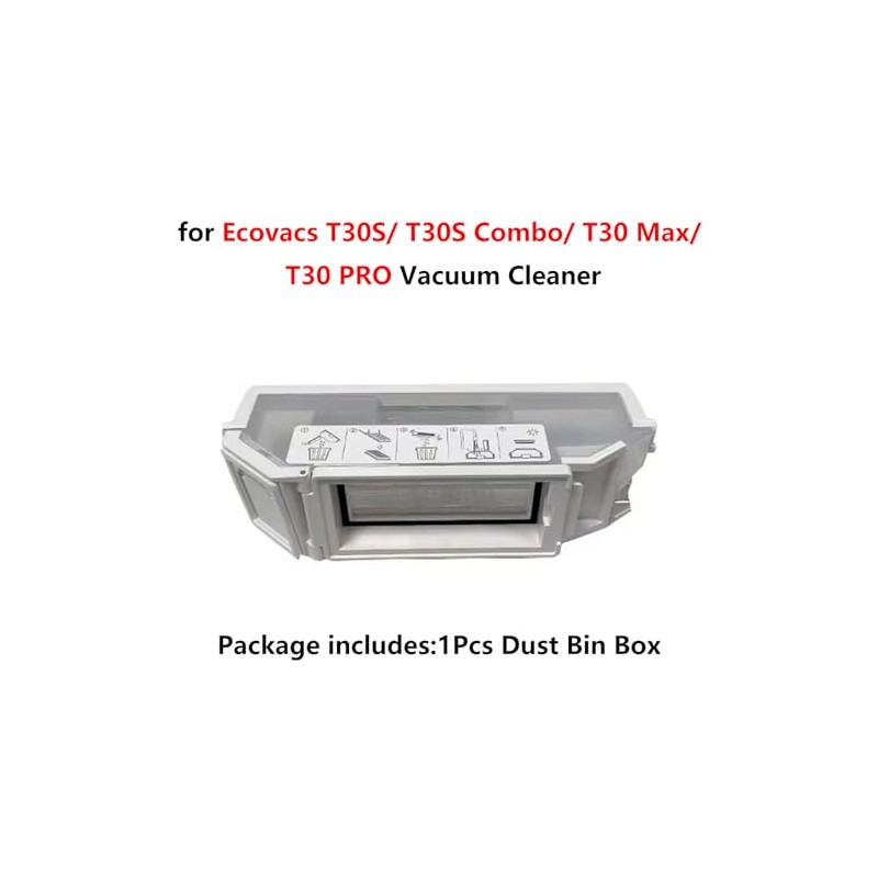 ZLiT Dust Bin Box for Ecovacs deebot T30S/T30S Combo/T30 Max/T30