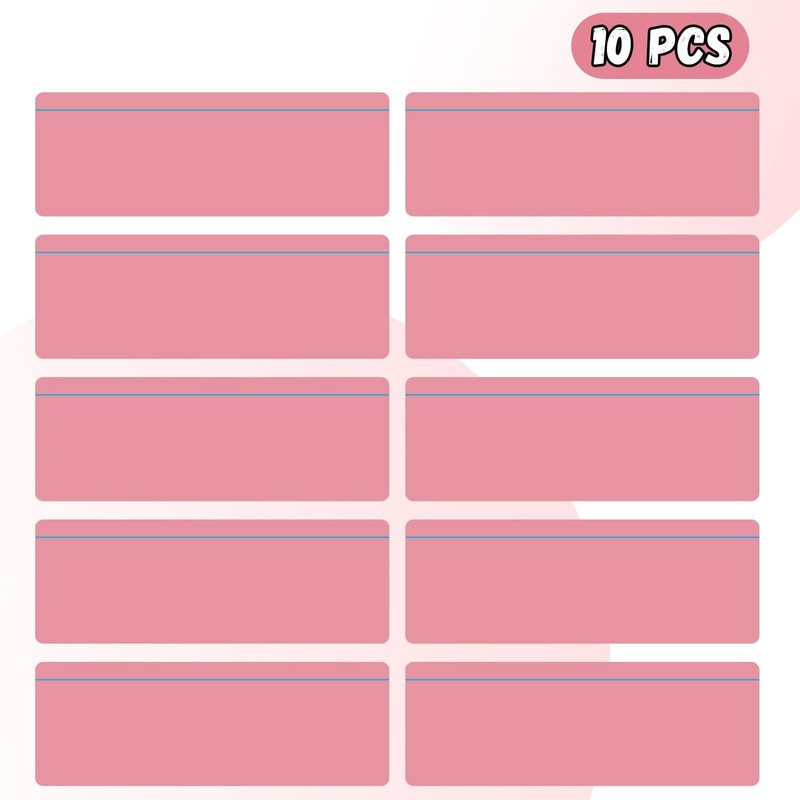 Guided Reading Highlight Strips,10 Pack Pink Overlays with Line, Bookmark