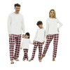 Linnhoy Christmas Pajamas Family Set,Matching Christmas Family Pajamas,Xmas PJ's White