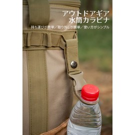 Plastic Bottle Holder with Square Grommet, Set of 3 Water Bottle Clips, Portable and Durable, Suitable for Hydration for Outdoor Climbing, Camping, Hiking and Traveling