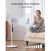 PELONIS 16" Oscillating Pedestal Stand Up Fan | Adjustable Height