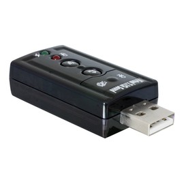 USB Sound Adapter 7.1 - DeLock -Virtual 7.1 Sound - Xear 3D Sound - mit Funktionstasten - zusätlicher Soundadapter - ideal f1/4r Skype