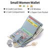 GAEKEAO Small Wallet for Women Slim Bifold Leather Credit Card
