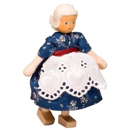 Rulke Rulke97322 Grandma Wooden Doll, Multi Color