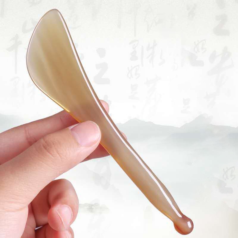 2Pcs Gua Sha Plate Buffalo Horn Guasha Board Massage Scraping