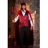 Mainfini Mens Vampire Cape Mardi Gras Adult Costume Cloak Medieval