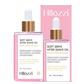 Yunmeng After Shave Oil Women for Ingrown Hair and Razor Burns, Razor Bumps Stopper Soothing & Hydrating Post Shave Oil, Fast Absorption, Sensitive Skin Safe, 100ml, Strawberry and Vanilla