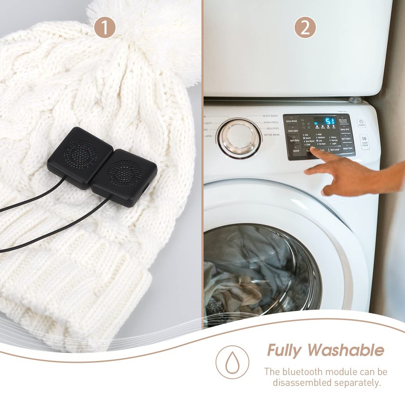 August EPA30 – Bluetooth Mütze mit Bommel – Winter Beanie
