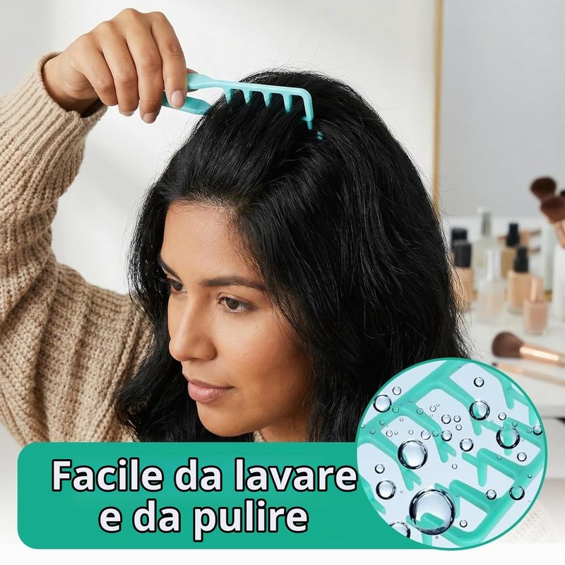 IWIDYA 2 Pezzi Pettine Denti Larghi per Texture - styling