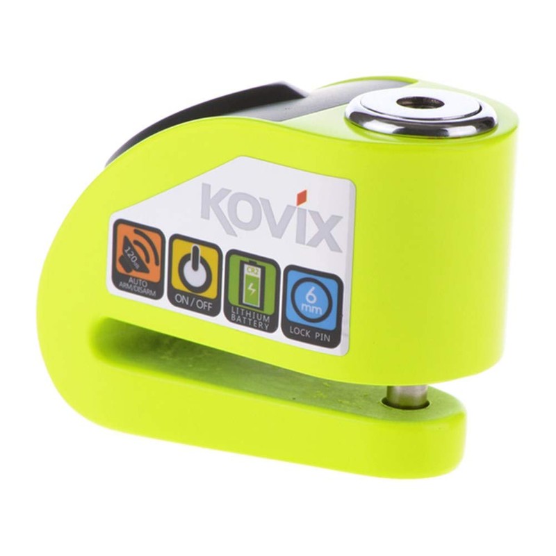 Kovix KD6-FG(7-069117) KD6 6mm Alarm Disc Lock Fluo Green