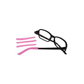 Anti-Slip Soft Eyeglass Temple Tip Sleeves Comfort for Men, Women & Kids -Pink Large
