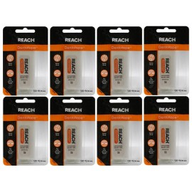 REACH Dentotape – Thick Waxed Dental Floss for Superior Plaque Removal, 8 Pack