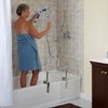 Carex Tri-Grip Bathtub Rail with Chrome Finish - Bathtub Grab