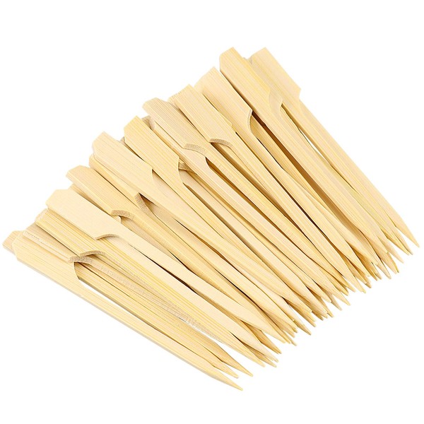 Hysagtek Pack of 400 Bamboo Skewers 9 cm Finger Food Skewers Appetizer Picks Wooden Bamboo Skewers Toothpicks for Cocktail, Appetizers, Fruit, Sandwich, Grill, Snacks