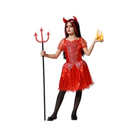 Atosa Costume Devil Red Fire Children 3 to 4 Years