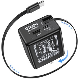 W & O Retractable Phone Charger with USB C Cable for iPhone17/16/15