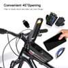 Bike Phone Bag Waterproof Top Tube Bag Bicycle Touchscreen Phone