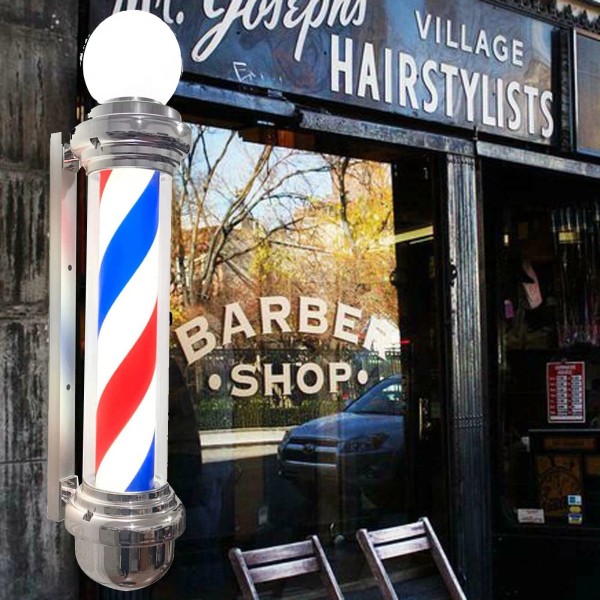 Unbranded/generic Barber Shop Pole Rotating Light Hair Salon Red/Blue/ White