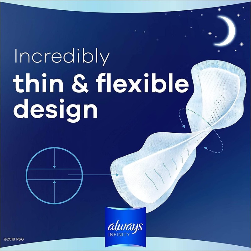 Always Infinity FlexFoam Pads for Women, Size 5, Extra Heavy