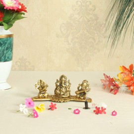 HANDICRAFTS PARADISE Handicrafts Paradise Metal Musical Ganesha Antique Golden