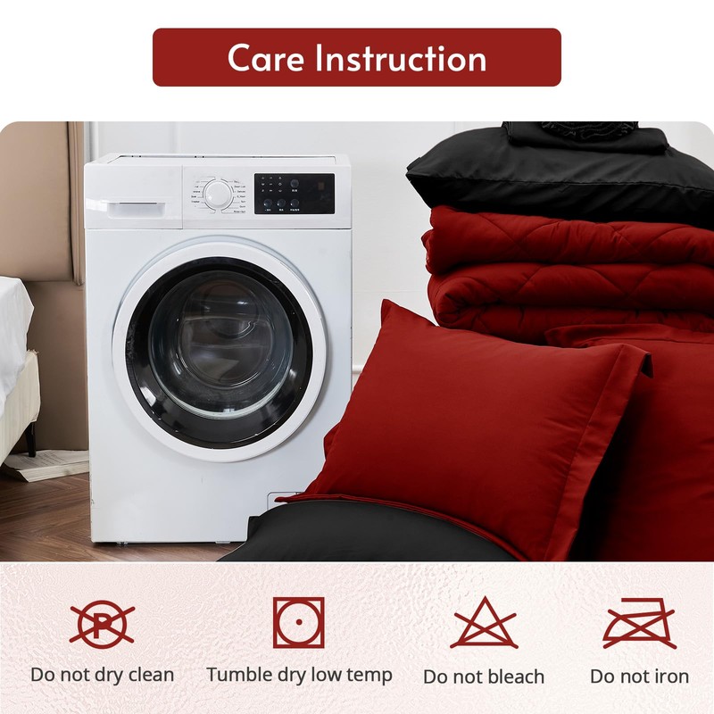 MUXHOMO 5 Pieces Twin XL Comforter Set, Reversible Bed in