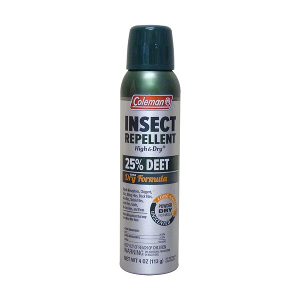 Coleman DEET Insect Repellent, 25% Dry Deet Bug Repellent 4 oz.