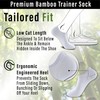 The Essentials Wardrobe 12PK Mens Bamboo Trainer Socks - UK