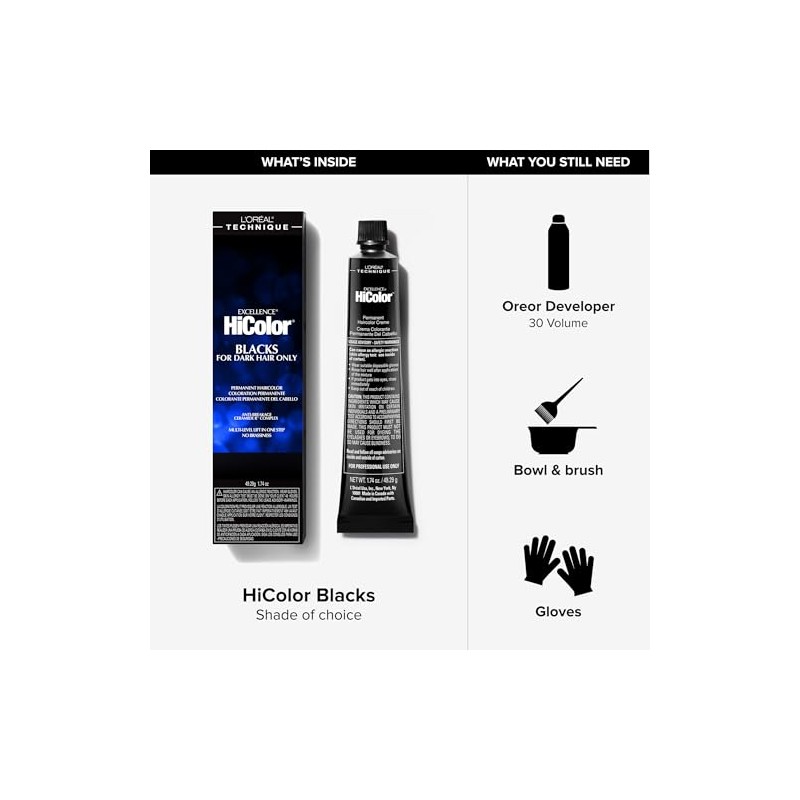 L'oreal Paris Excellence Hicolor Tinte permanente para el cabello, ciruela