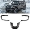 3pcs Carbon Fiber Texture Steering Wheel Decoration Molding Trim Fit
