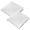 WeddHuis 2 Pack Plain Handkerchiefs, Size 22 x 22 cm,