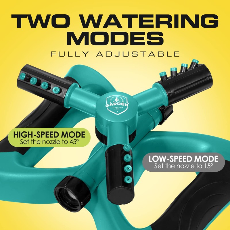 Joeys Sprinkler for Yard, Rotating Garden Sprinkler for Large Area
