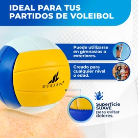 EMOCIONICA Beach-Volleyball, Unisex, weicher Beach-Volleyball, offizielle Größe, Volleyball, geeignet für alle Altersgruppen.