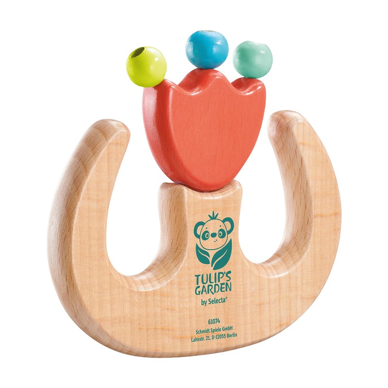 Selecta 61074 Tulips Garden Grasping Toy Tulip 9.5 cm Wooden