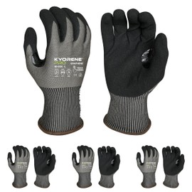 Armor Guys Kyorene Pro 00-850 Protective Work Gloves – Nitrile Palm Gloves – A5 Cut Resistant Graphene Gloves – Automotive Manufacturing, Plastics and Sheet Metal Handling Gloves, Size M, 3/Pk