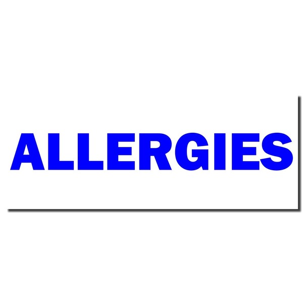 Doctor s Essential Tool - Slim Pre-Inked Bold Allergies Stamp,