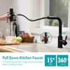 CENOSA Kitchen Faucet with Pull Down Sprayer Waterfall Single Hole
