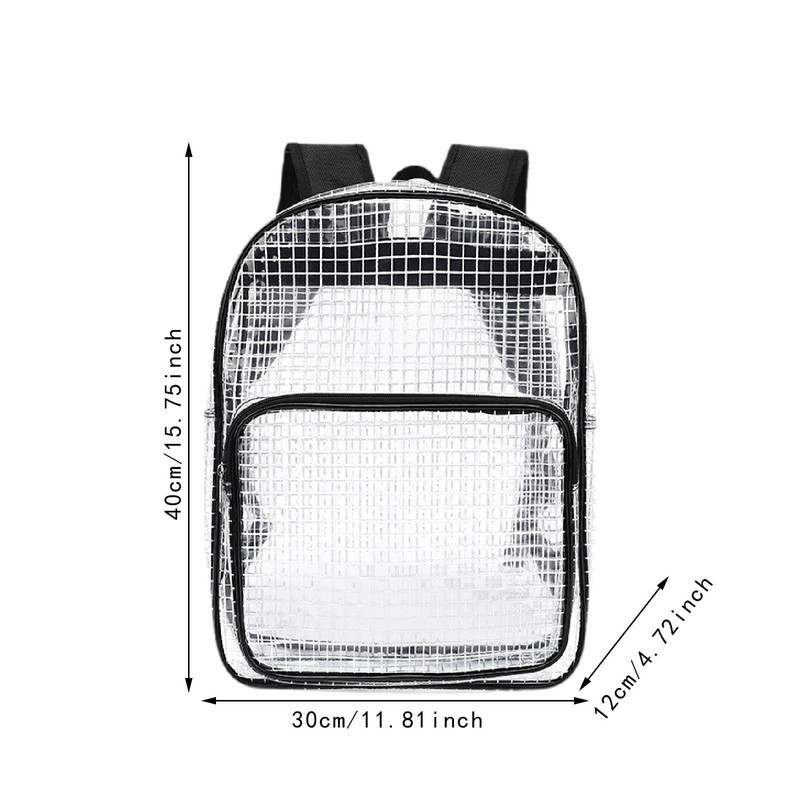 Generic Clear Backpack Cleanroom Tool Bag Workbag Transparent Daypack Engineer