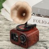 Retro Gramophone Classic Turntable Stereo Sound Vinyl Record Player for