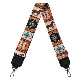 TODIYADDU Geometric Horse Purse Strap Adjustable Guitar Purse Strap Replacement Strap for Crossbody Bag Shoulder Straps for Bags Handbag Strap for Women Fit for Crossbody Handbag Tote Canvas Bag, Geometric Horse, One Size