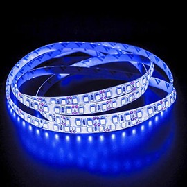 LED Strip 500cm 5m ; 24V Waterproof IP65 600LEDs ; Blue