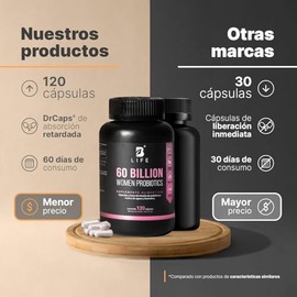 B Life Probióticos 60 Billones para Mujer 120 cápsulas