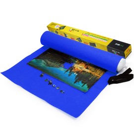 Lavievert Giant Puzzle Roll Mat Puzzle Storage Puzzle Saver, Long Box Package, No Folded Creases, Store Jigsaw Puzzles Up to 3,000 Pieces - Blue